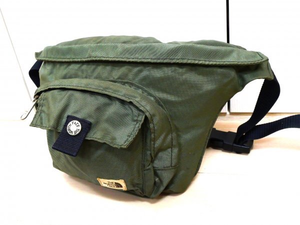 ザ・ノースフェイス THE NORTH FACE ★ ウエストバッグ ★ カーキ・ロゴラベル付き拍卖