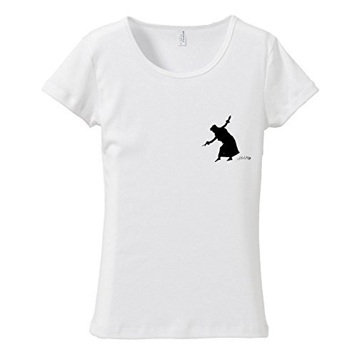 (L)ホワイト【tf015】フラ&カヒコシルエットプリント*メール便発送ハワイフラダンスTシャツ半袖送料無料レディース南国ロゴハウラ拍卖