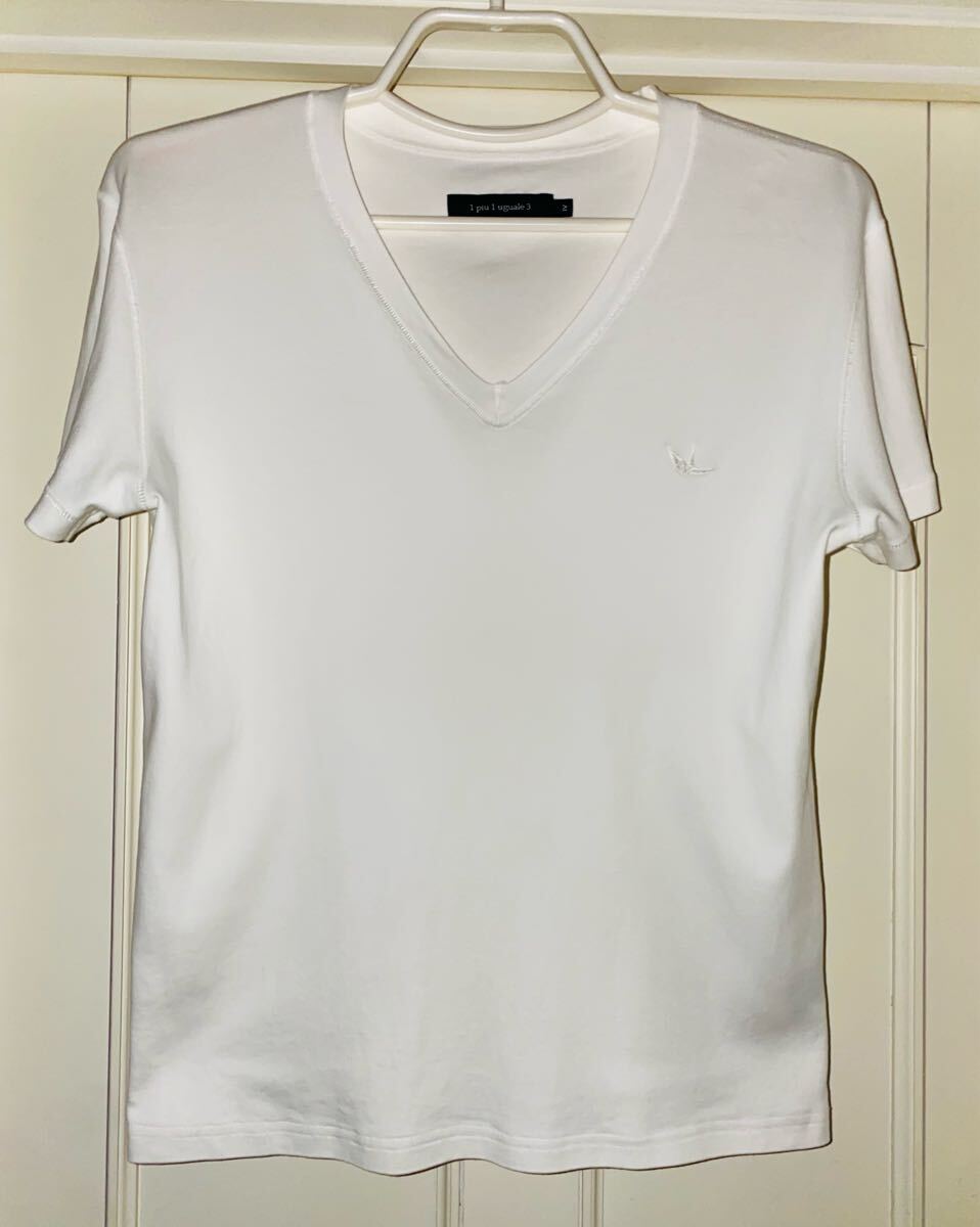 1piu1uguale3 カットソー Tシャツ 白色 高級 拍卖
