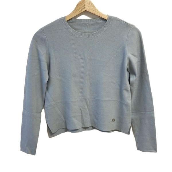 フォクシー FOXEY 長袖セーター/ニット サイズ40 M ライトブルー レディース トップス拍卖