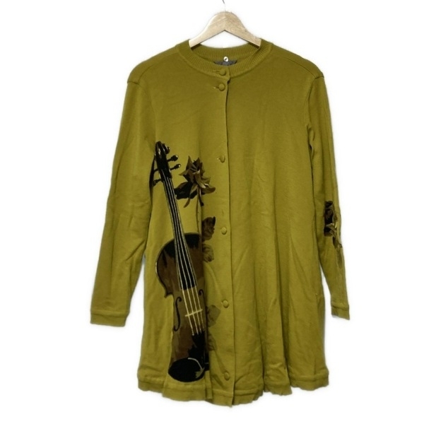 トクコ・プルミエヴォル TOKUKO 1er VOL カーディガン サイズ9 M - マスタード×ダークブラウン×マルチ レディース トップス拍卖