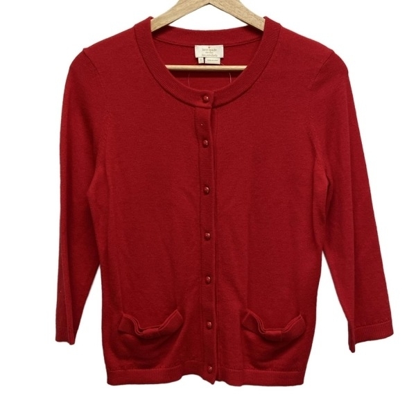 ケイトスペード Kate spade カーディガン サイズS - レッド レディース 長袖 美品 トップス拍卖