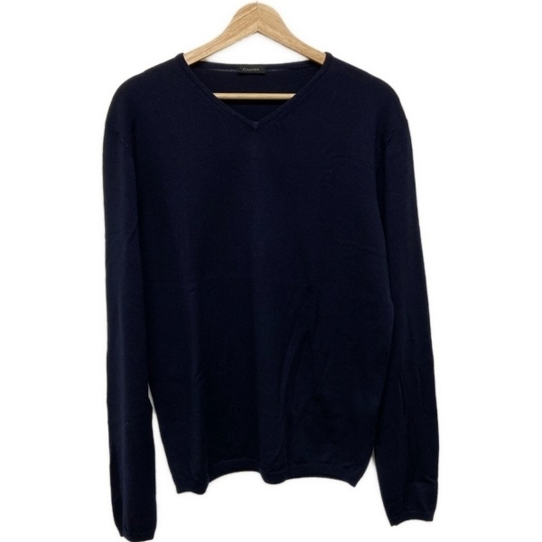 クルチアーニ Cruciani 長袖セーター/ニット サイズ50 - ダークネイビー メンズ Vネック トップス拍卖