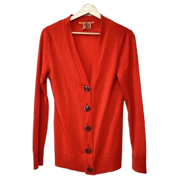 トリーバーチ TORY BURCH カーディガン サイズM - レッド レディース 長袖 トップス拍卖