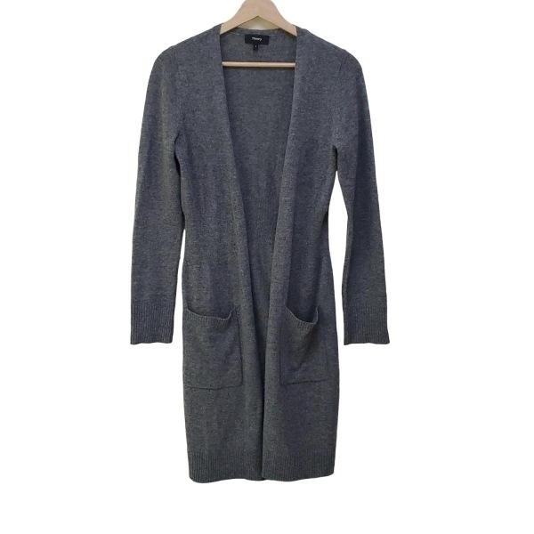 セオリー theory カーディガン サイズS - ダークグレー レディース 長袖/ロング丈 トップス拍卖
