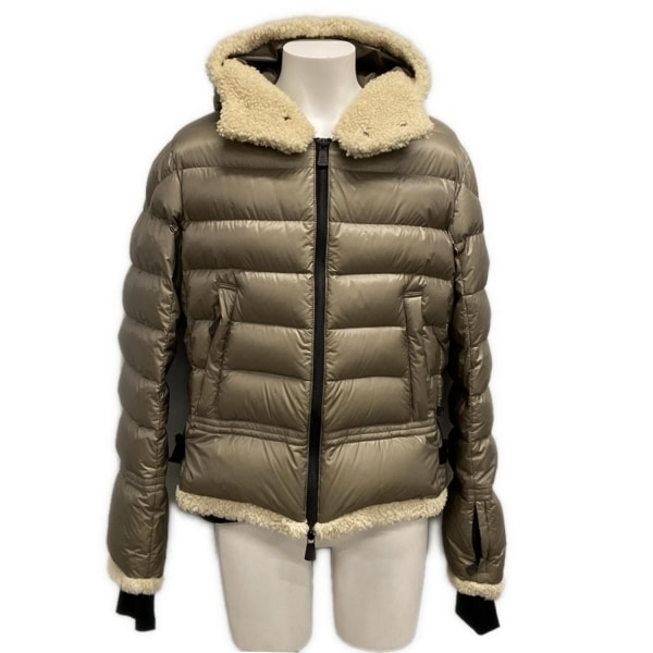 モンクレール MONCLER ダウンジャケット サイズ2 M BARRHORN ダウン グレーベージュ×アイボリー メンズ 長袖/ムートン/ジップアップ/冬拍卖