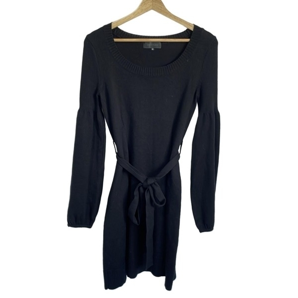 アンタイトル UNTITLED サイズ2 M - 黒 レディース クルーネック/長袖/ミニ/ニット 美品 ワンピース拍卖