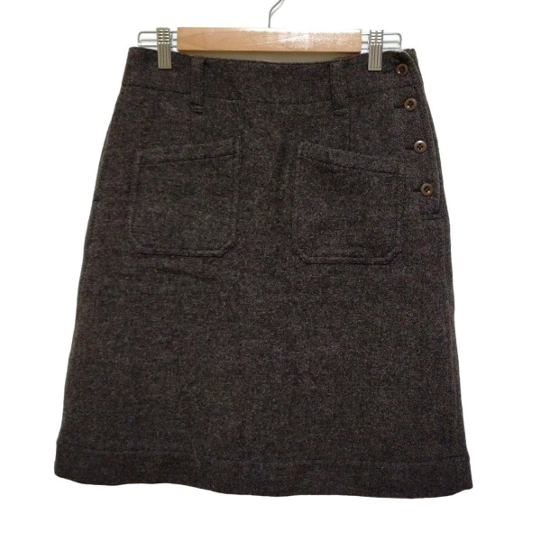 エムエイチエル MHL. スカート サイズ3 L - ダークブラウン レディース ひざ丈 美品 ボトムス拍卖