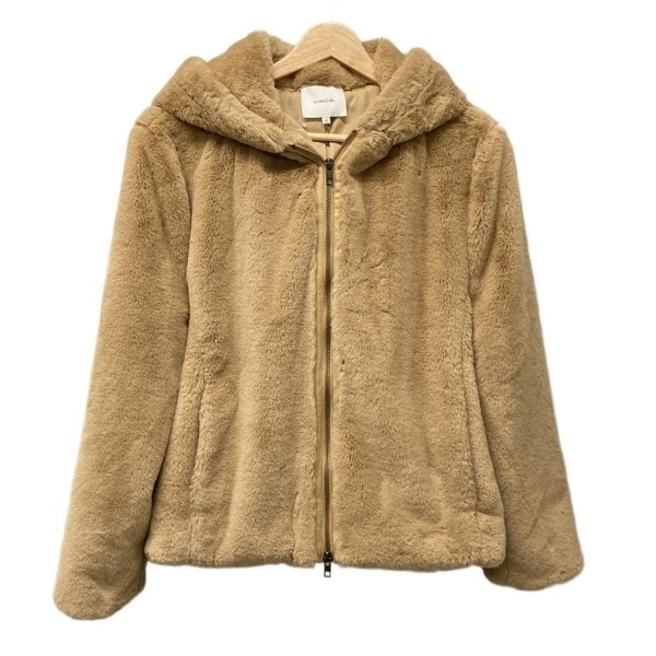 ヴィンス VINCE ブルゾン サイズXS - ライトブラウン レディース 長袖/フェイクファー/ジップアップ/冬 ジャケット拍卖