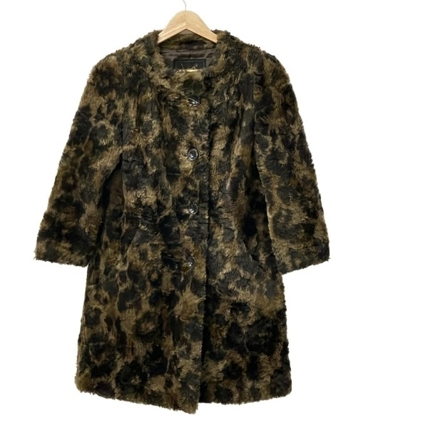 ヒステリックグラマー HYSTERIC GLAMOUR サイズF - ダークブラウン×黒 レディース 長袖/豹柄/秋/冬 コート拍卖