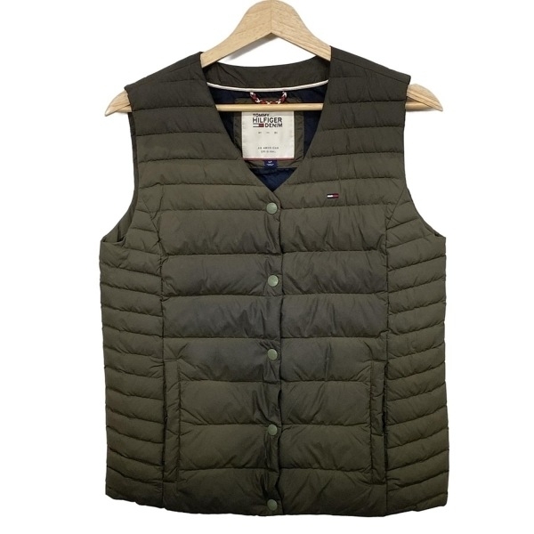 トミーヒルフィガー TOMMY HILFIGER ダウンベスト サイズS/P - カーキ 冬/秋/DENIM ジャケット拍卖