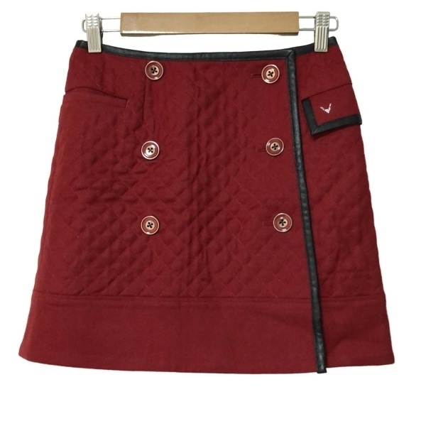 キャロウェイ CALLAWAY 巻きスカート サイズS - レッド レディース ミニ/ラインストーン/キルティング/中綿 ボトムス拍卖