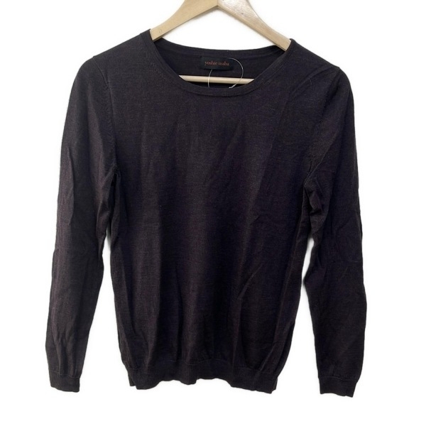 ヨシエイナバ YOSHIE INABA 長袖セーター/ニット サイズ11 M - パープル レディース シルク混 トップス拍卖