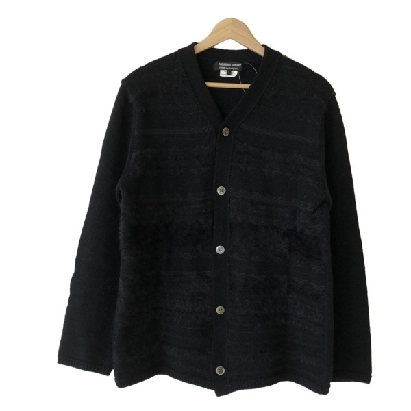 コムデギャルソンオムドゥ COMMEdesGARCONS HOMME DEUX カーディガン サイズL - 黒×ダークグレー メンズ 長袖 AD2020 トップス拍卖