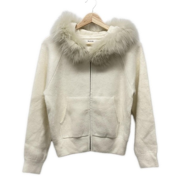 マイストラーダ Mystrada ブルゾン サイズ38 M - 白 レディース 長袖/ニット/ジップアップ/ファー取り外し可/春/秋 ジャケット拍卖