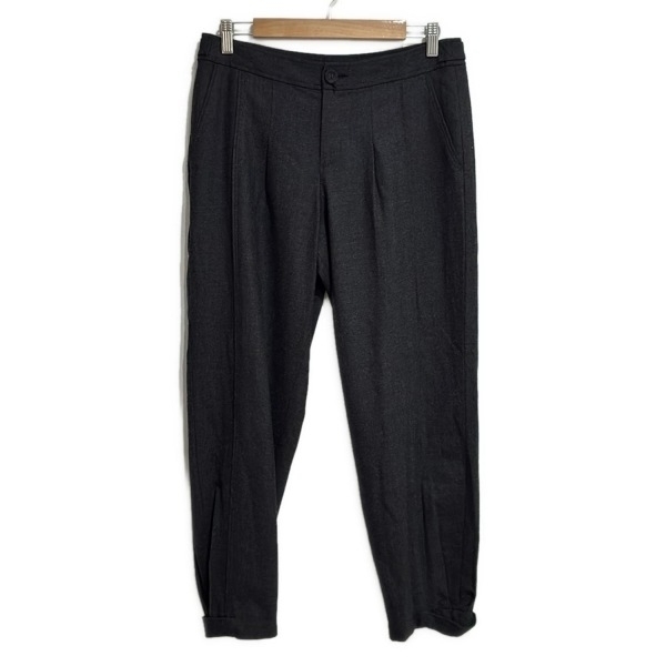 ヒロココシノ HIROKO KOSHINO パンツ サイズ40 M - ダークグレー レディース フルレングス ボトムス拍卖
