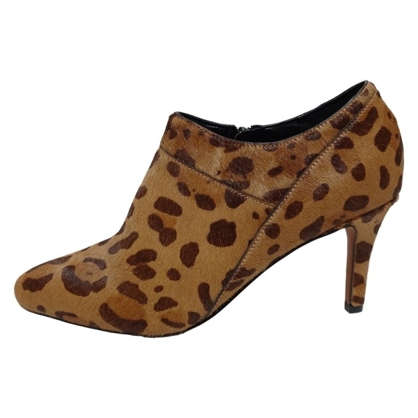 コールハーン COLE HAAN ブーティ 5 1/2 - ブラウン×ダークブラウン レディース 豹柄 靴拍卖