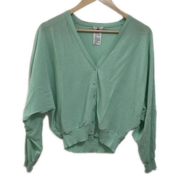 ソブ ダブルスタンダード SOV. カーディガン サイズ38 M - ライトグリーン レディース 長袖/薄手/ショート丈 トップス拍卖