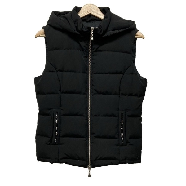 アベニールエトワール Aveniretoile ダウンベスト サイズ38 M - 黒 レディース ビーズ/ビジュー/ジップアップ/冬 ジャケット拍卖