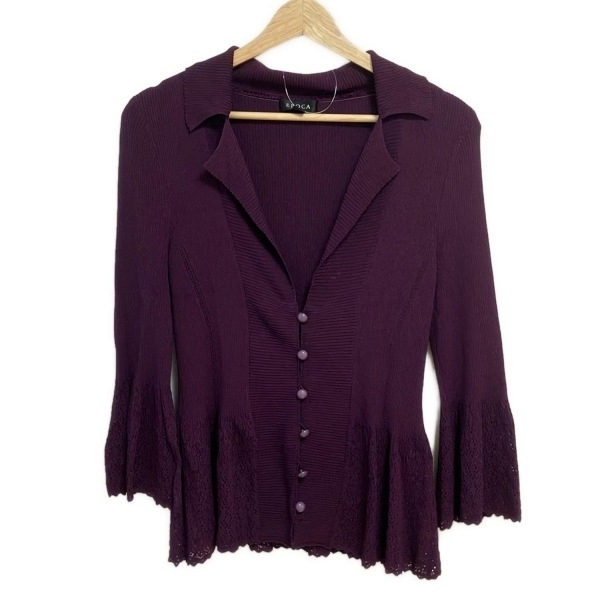 エポカ EPOCA カーディガン サイズ40 M - パープル レディース 長袖 トップス拍卖