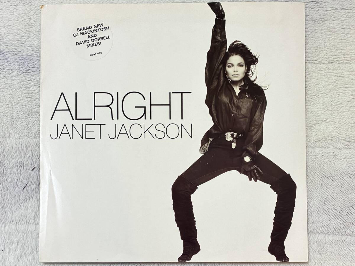【90's】 Janet Jackson / Alright (1990、12 Inch-Single、UK盤、Hip Hop Mix、Remixes、C.J. Mackintosh、Dave Dorrell、M|A|R|R|S)拍卖