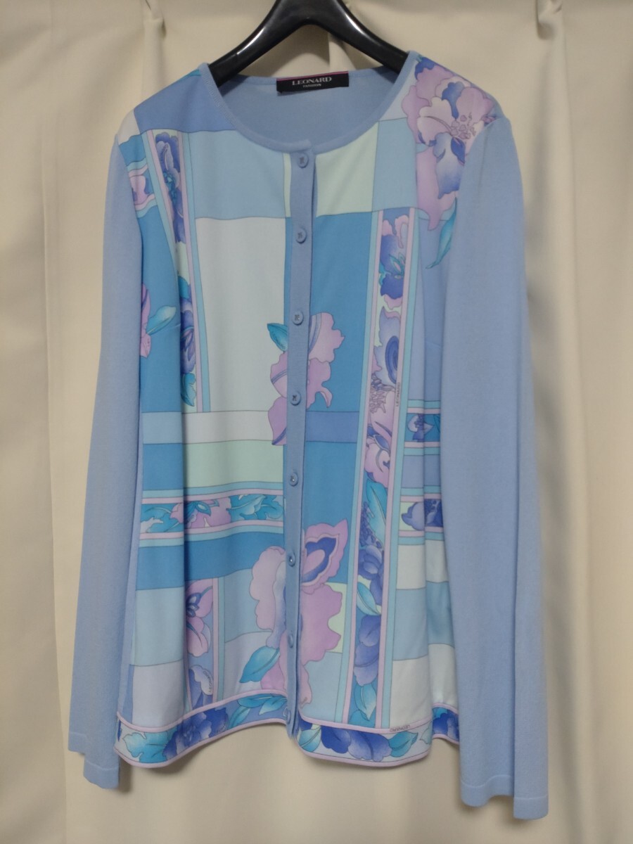 【未使用に近い】レオナール 極近年 カーディガン ゆったり40拍卖