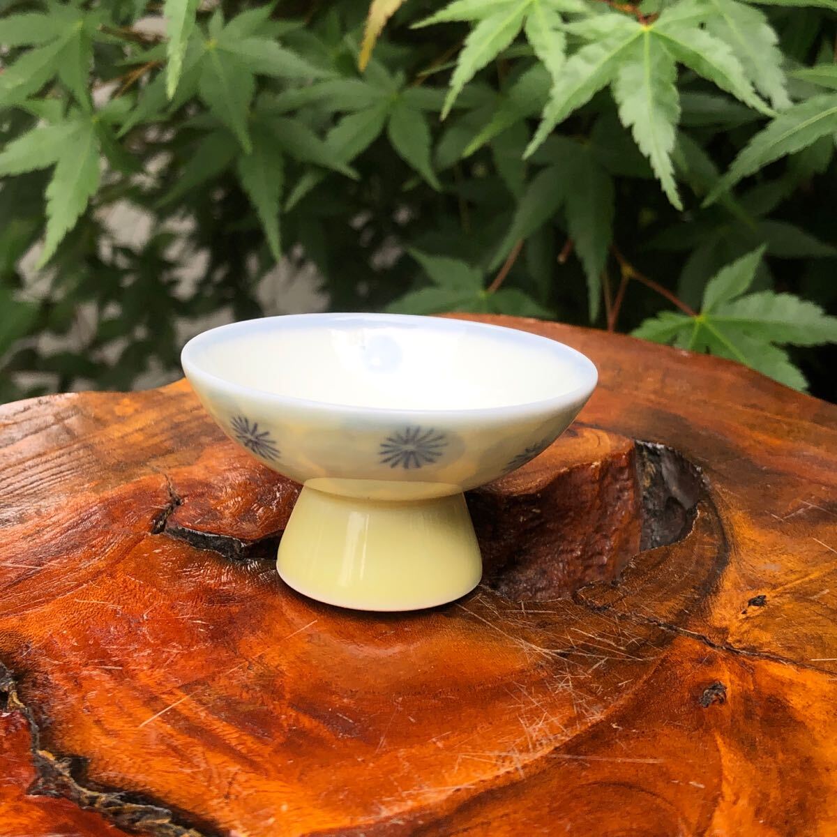 有田焼 蒸栗色 梅 猪口★盃 杯 酒器 晩酌 ぐい呑 古民家 粋 レトロ 風雅 膳 風流 風情 数奇 侘び寂び 吉祥 縁起 伝統工芸 和樂拍卖