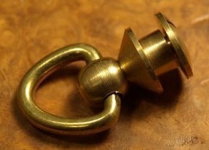 真鍮製(ブラス製)★ドロップハンドル★ウォレットチェーン接続パーツ★ねじれ・よじれ防止★回転式拍卖