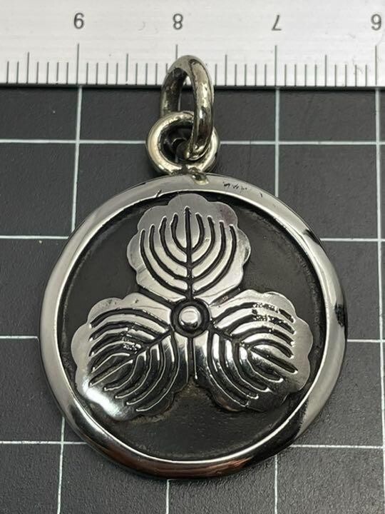 家紋ペンダント★キーホルダー★丸に三つ柏★中サイズ拍卖