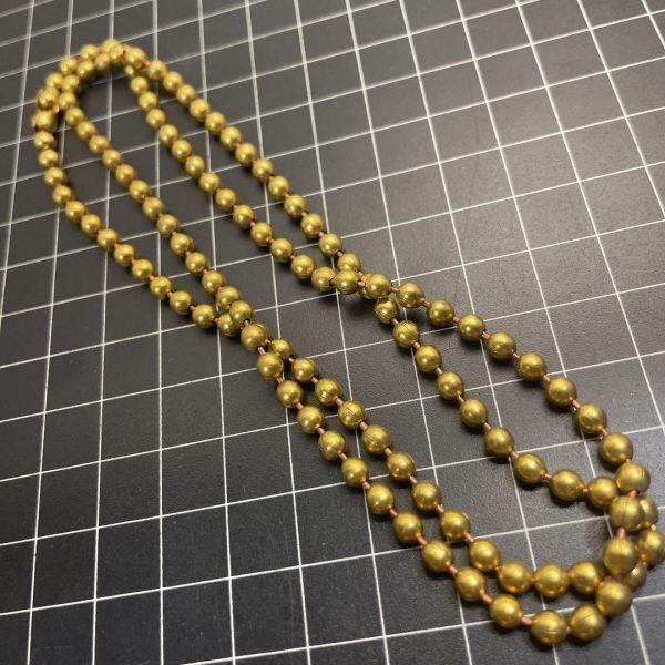 真鍮製ブラス4mm★70cm★ネックレスボールチェーン★中々出回らない太さです拍卖
