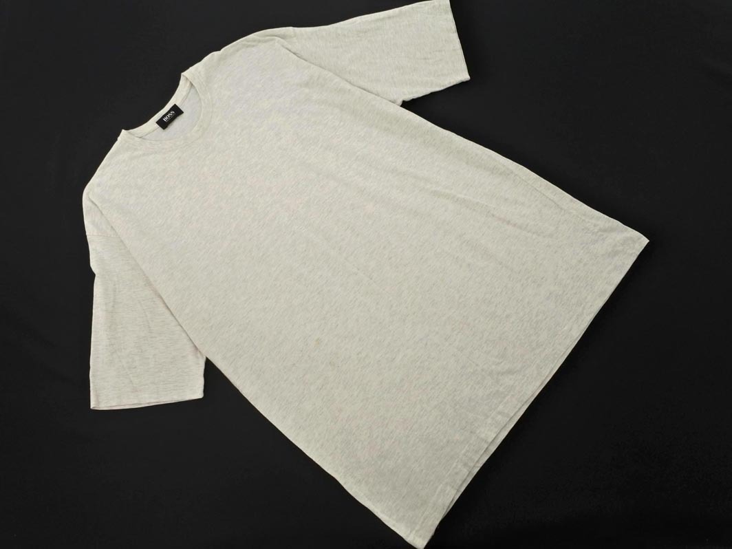 HUGO BOSS ヒューゴ・ボス 大きいサイズ ロゴ カットソー sizeXXL/アイボリー ■◆ ☆ ffa3 メンズ拍卖