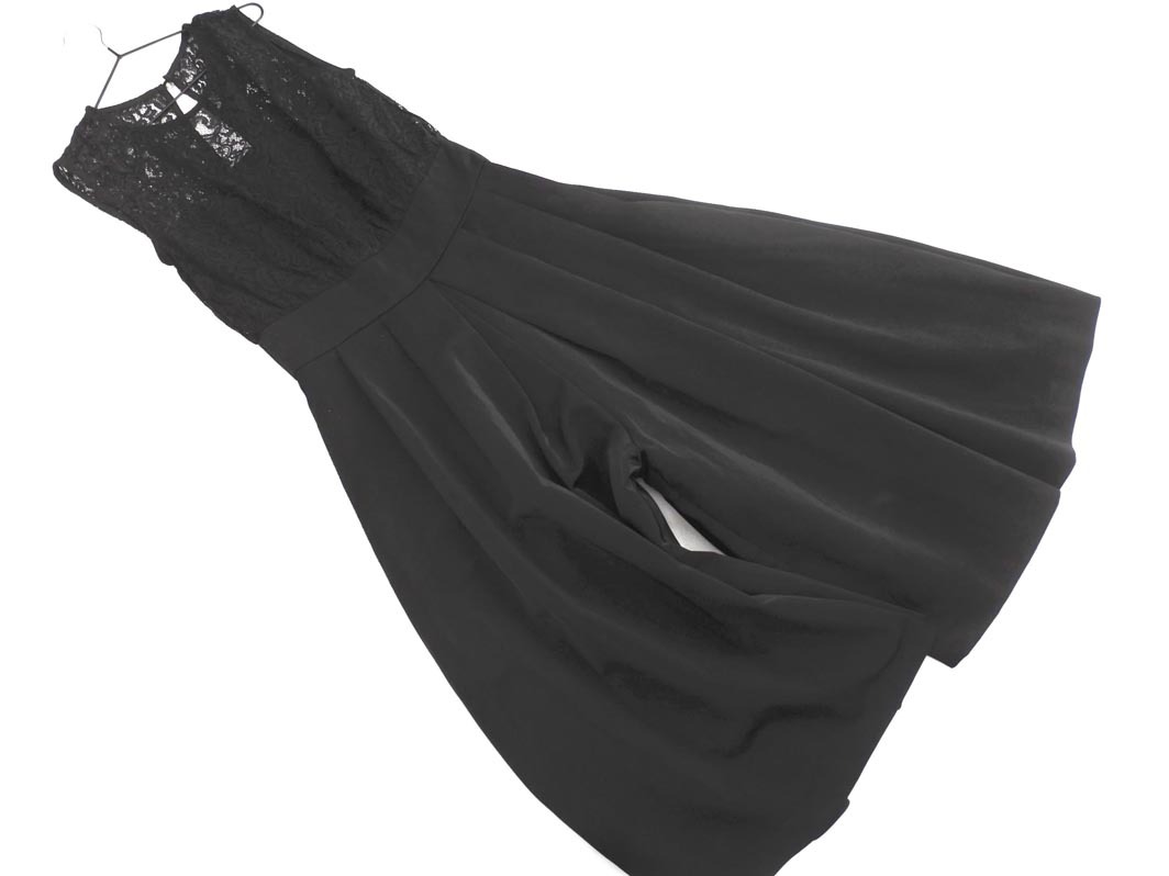 LAGUNAMOON ラグナムーン レース 切替 オールインワン sizeS/黒 ■◆ ☆ ffa5 レディース拍卖