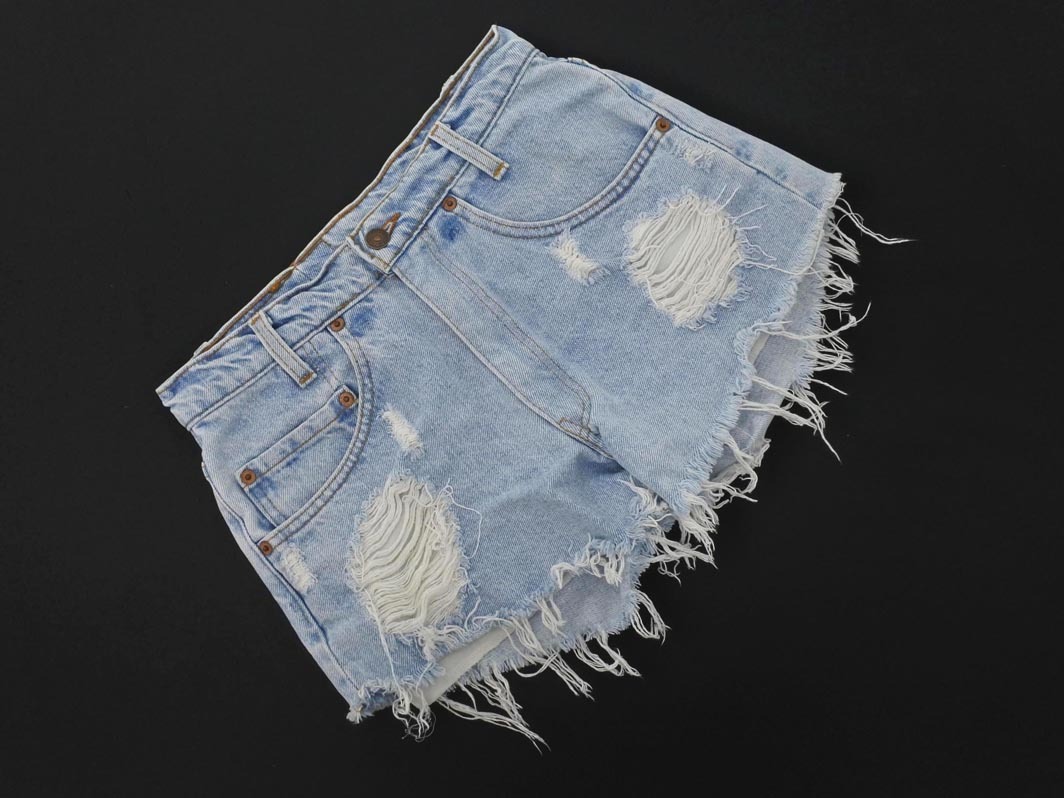 LEVI’S リーバイス 560 ダメージ カットオフ ショート デニムパンツ size36/青 ■◆ ☆ ffa9 レディース拍卖