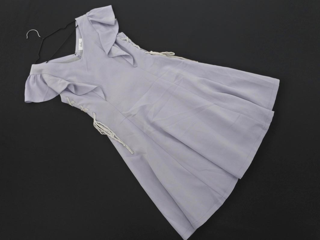 dazzlin ダズリン レースアップ Aライン ワンピース sizeM/ラベンダー ■◆ ☆ ffb2 レディース拍卖