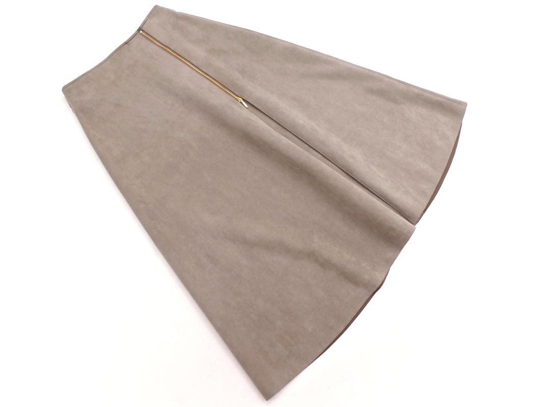 SHIPS シップス スウェード調 ロング スカート sizeS/モカ ◇■ ☆ ffb3 レディース拍卖