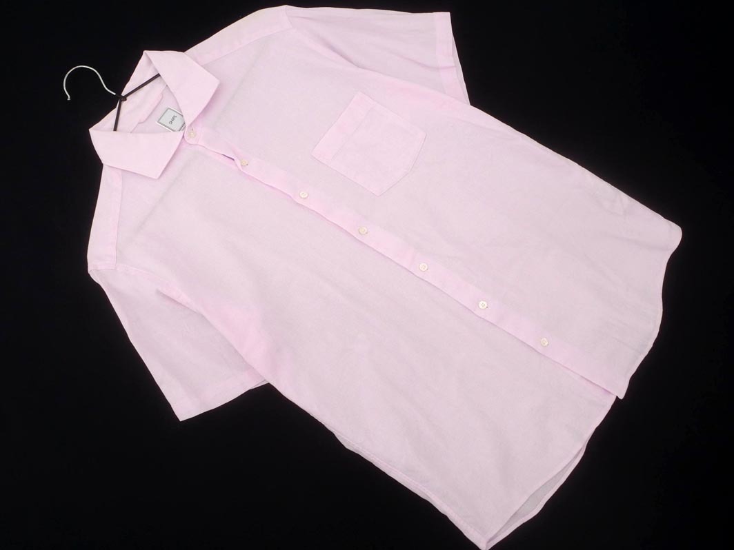 ネコポスOK SHIPS シップス ポケット 半袖 シャツ sizeS/ピンク ■◆ ☆ ffb6 メンズ拍卖