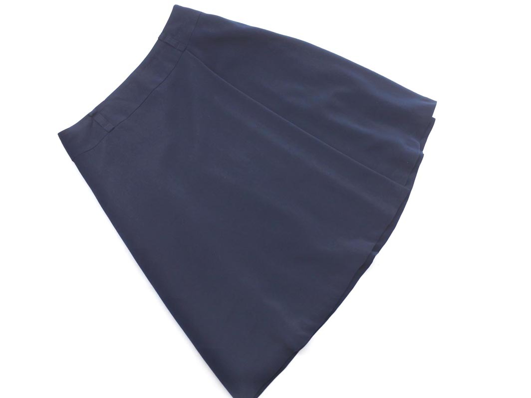 ネコポスOK ROPE ロペ フレア スカート sizeEX2/紺 ■■ ☆ ffb7 レディース拍卖