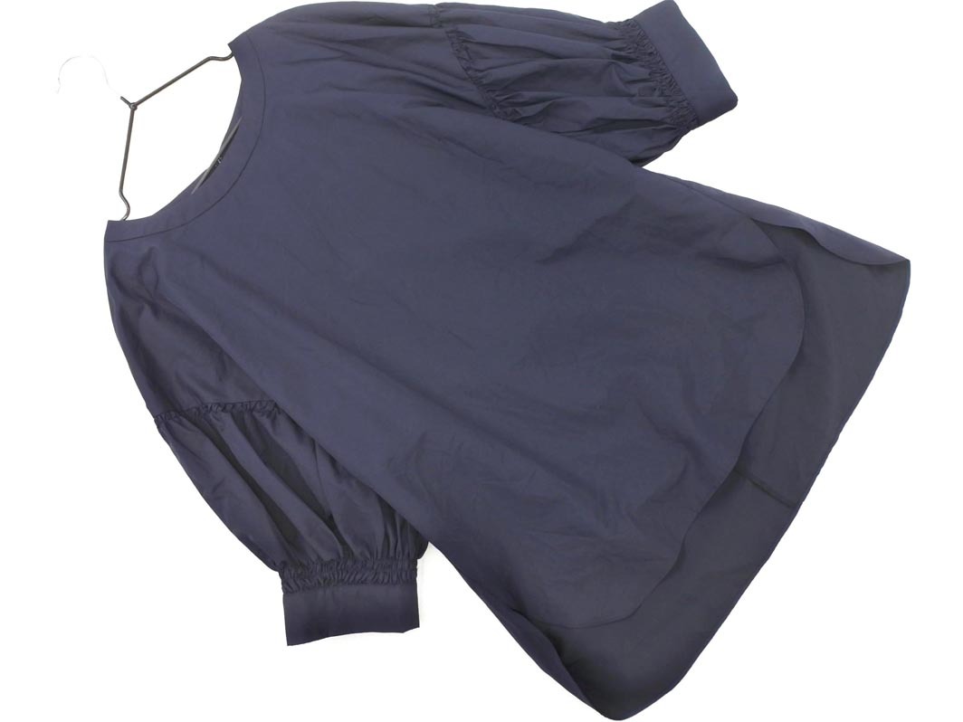 ネコポスOK Viaggio Blu ビアッジョブルー ブラウス シャツ size1/紺 ■◆ ☆ ffb7 レディース拍卖