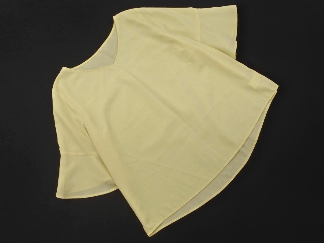 ネコポスOK a day in the life アデイインザライフ ユナイテッドアローズ フレアスリーブ ブラウス シャツ 黄 ■◆ ☆ ffb7 レディース拍卖