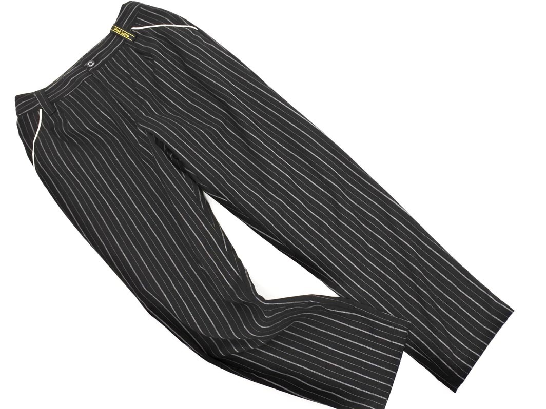 PINK-latte ピンクラテ ストライプ テーパード パンツ sizeS(155-165cm)/黒x白 ■■ ☆ ffb7拍卖