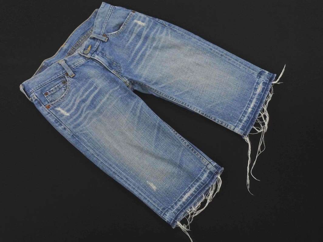 LEVI’S リーバイス カットオフ ハーフ デニムパンツ size27/青 ■◆ ☆ ffb8 レディース拍卖