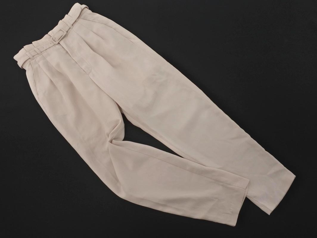 CECIL McBEE セシルマクビー ベルト付き タック パンツ sizeS/ライトベージュ ■■ ☆ ffc3 レディース拍卖