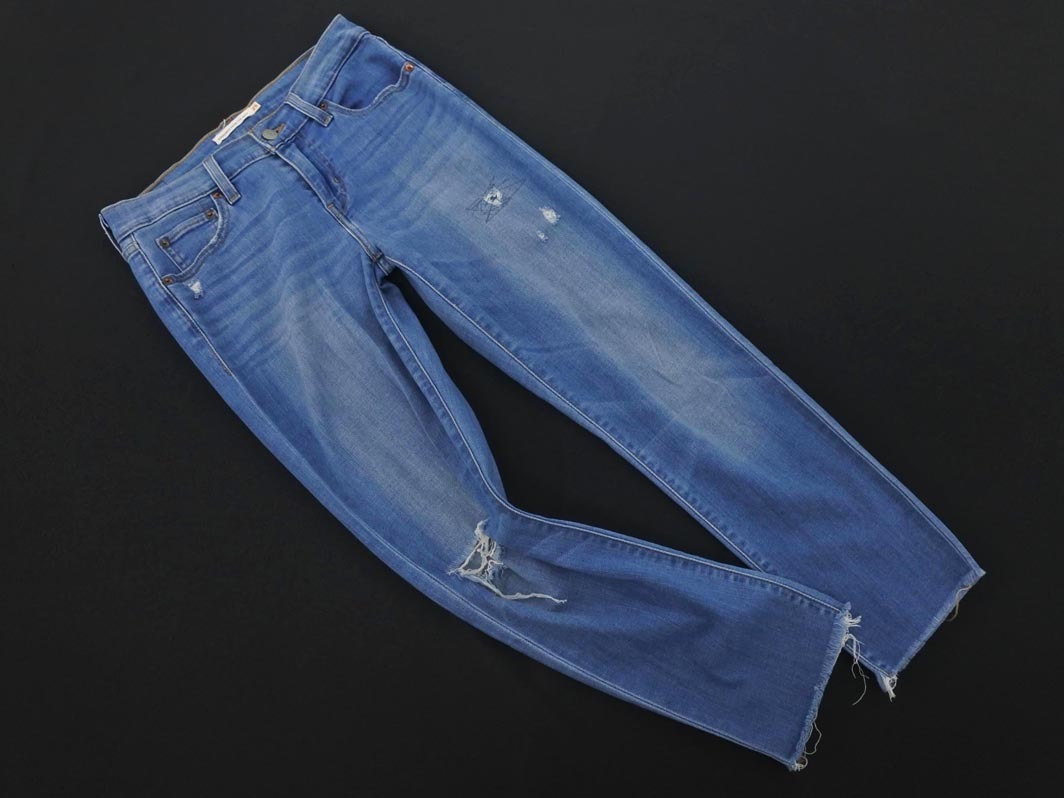 LEVI’S リーバイス ダメージ加工 カットオフ デニムパンツ size25/青 ■■ ☆ ffc4 レディース拍卖
