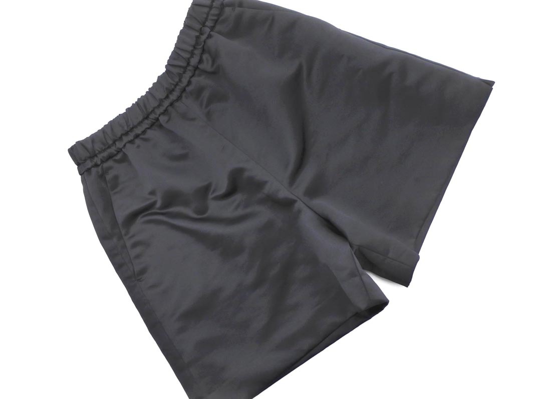 IENA イエナ サテン ショート パンツ size36/黒 ■◆ ☆ ffc4 レディース拍卖