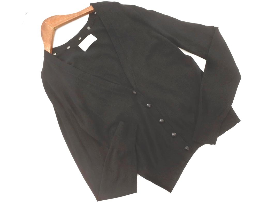ネコポスOK EPOCA エポカ THE SHOP カーディガン size38/黒 ■◇ ☆ ffd0 レディース拍卖