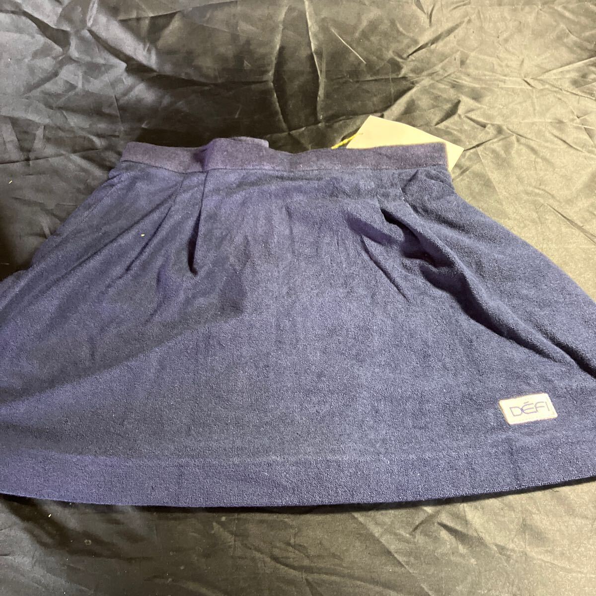 B102 DIFI KDJ-258 テニススカート ウエスト63サイズ ネイビー ヴィンテージ 新品未使用品 スポーツ ◎刺繍ロゴ入り拍卖