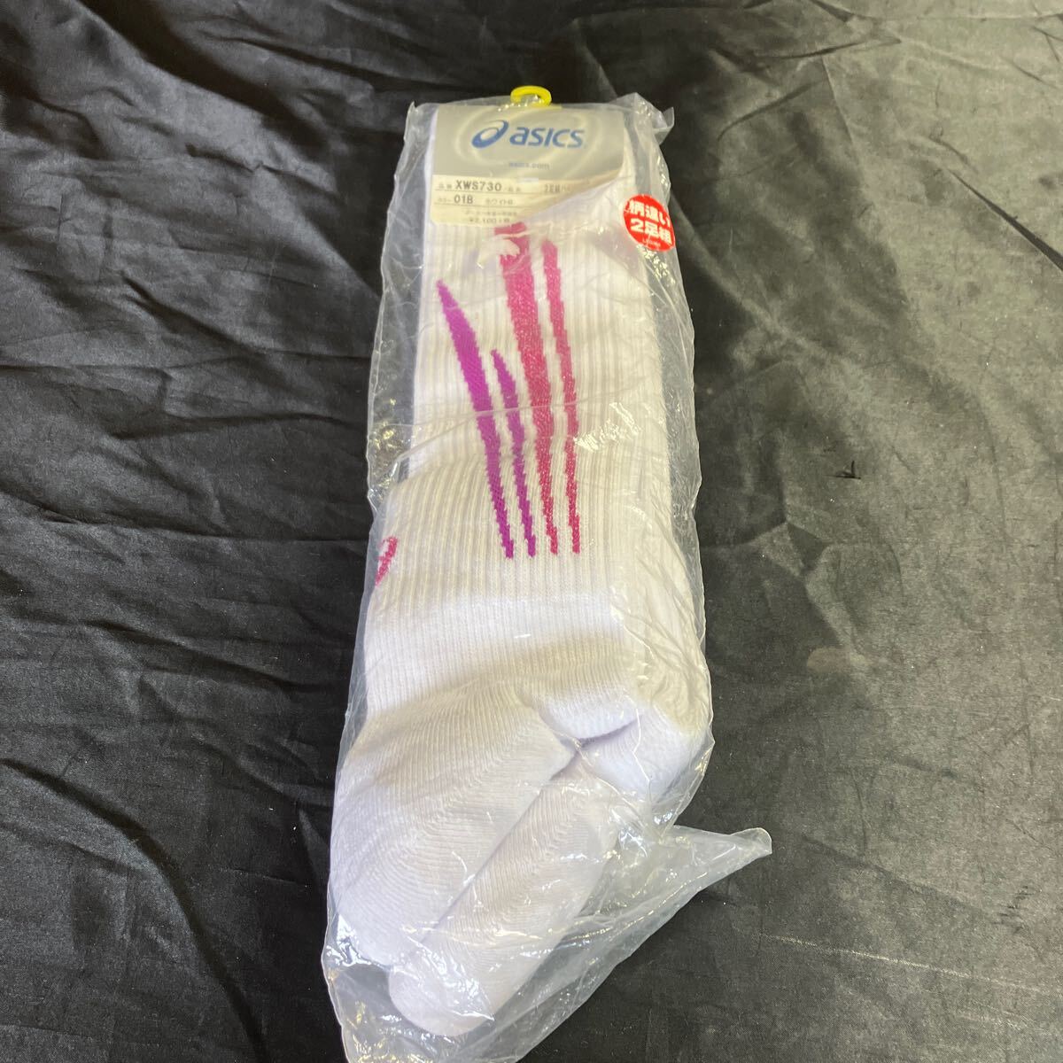E11 asics XWS730 2足組ハイソックス 22センチ 新品未使用品 スポーツ拍卖