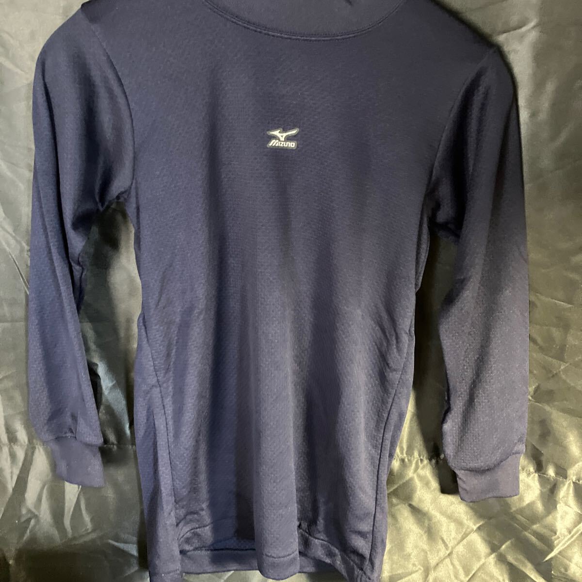 E100 MIZUNO 52CJ-23914 長袖アンダーシャツ 140サイズ ネイビー 新品未使用品 スポーツ拍卖