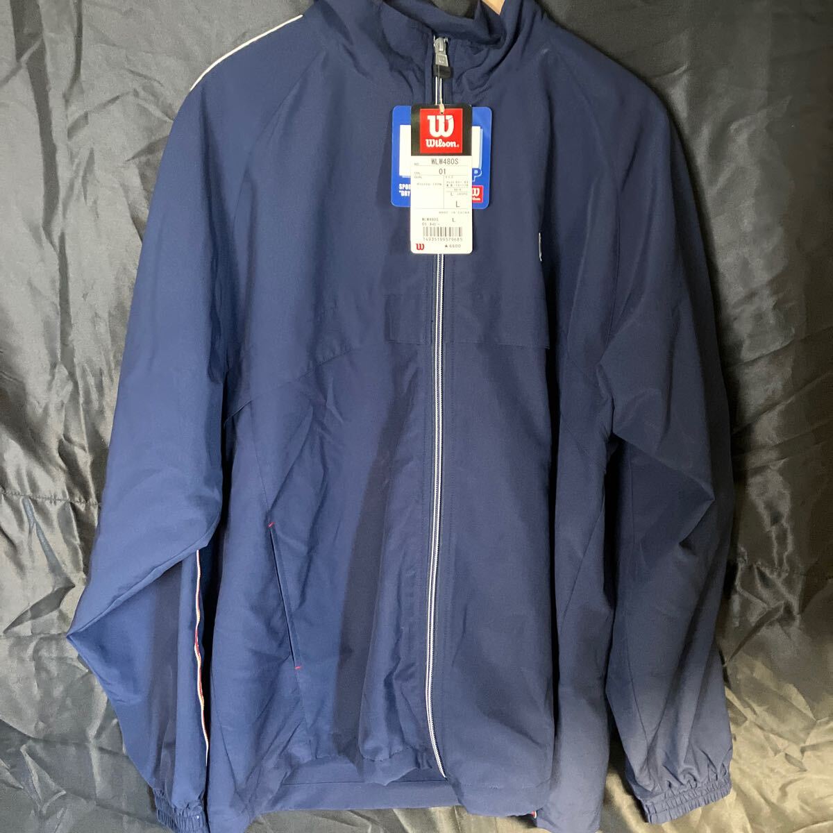 F1 WilSON ナイロンジャケットセットアップ Lサイズ ネイビー 新品未使用品 ◎刺繍ロゴ入り拍卖