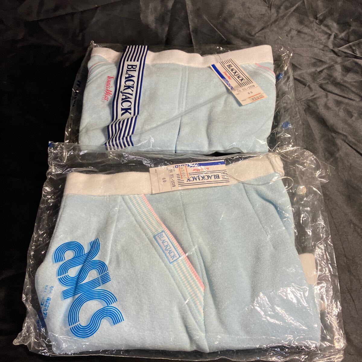 H20 BLACK JACK 56RL-1519 テニススカート 60サイズ ホワイト×ライトブルー 新品未使用品 スポーツ ◎刺繍ロゴ入り ◎2点セット拍卖